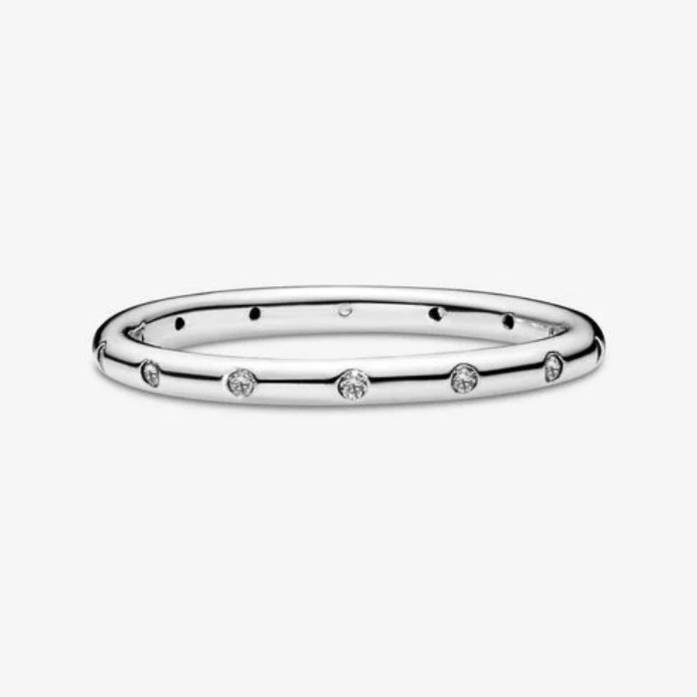 Pandora simple sparkling band stack ring